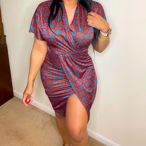 Silky jersey material dress